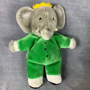 Gund Babar The Elephant Stuffed Plush Hand Puppet Toy 1988